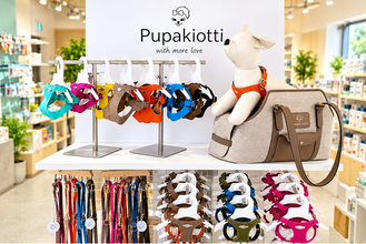 【吉祥寺で販売開始】イタリア・ミラノに本店を持つ「プパキオッティ」の本革犬用ハーネス、ペッツファースト吉祥寺本店に登場。全10色展示・全5サイズ試着OK