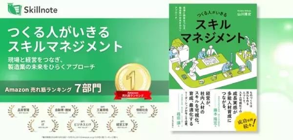 『つくる人がいきるスキルマネジメント』、Amazon売れ筋ランキング1位を7カテゴリーで獲得