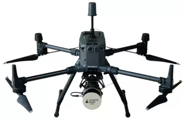 今年8月に発売したドローン搭載型LiDAR「FLIGHTS SCAN」の北海道で初となる無料実演会を10月21日に石狩郡で開催。