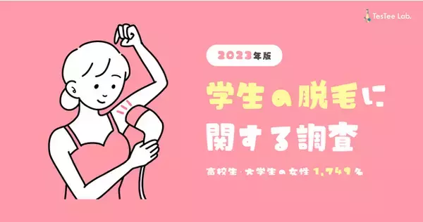 テスティー、2023年版 学生の脱毛に関する調査を実施