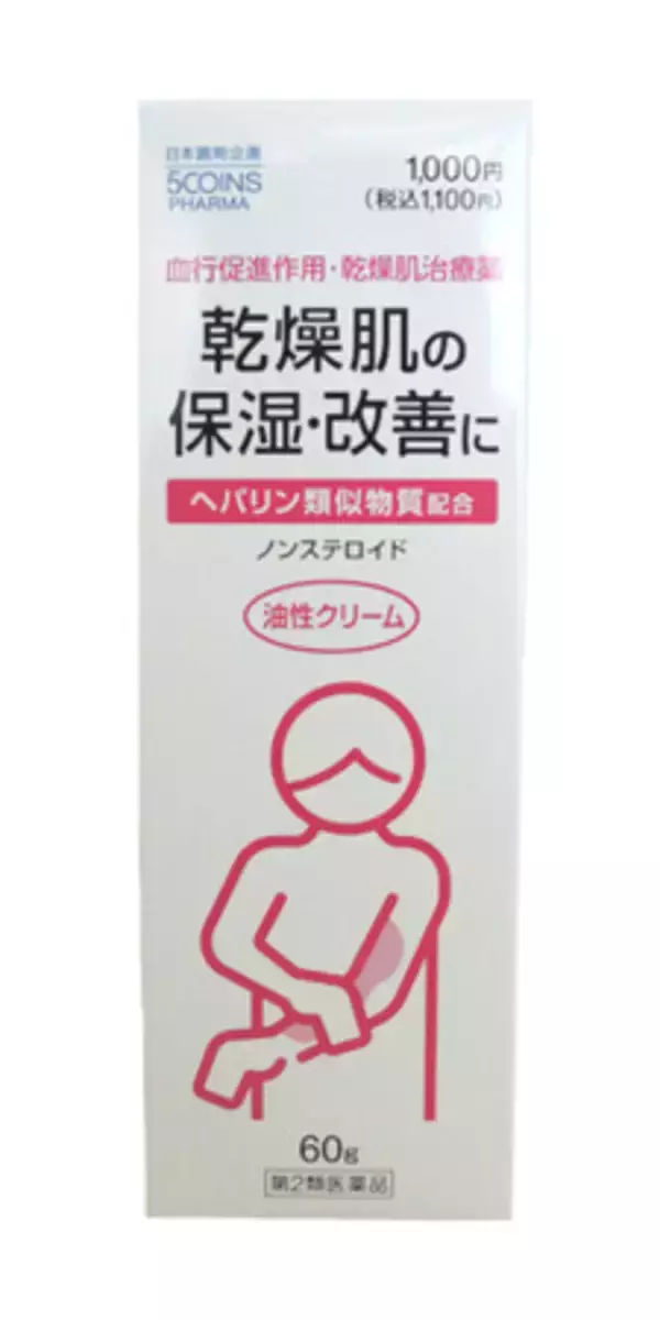 日本調剤のOTC医薬品シリーズ『5COINS PHARMA』に、より高品質な1,100円ラインアップが追加！「ウルーノHPクリーム」を新発売