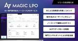 「LPの課題特定から改善までをAIで自動化！次世代AI-ランディングページ改善ツール「MagicLPO」提供開始」の画像1