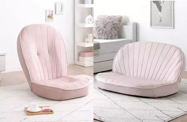 貝殻デザインが可愛い！女性人気のアイテムに新展開“シェル型”のハイバック座椅子とローソファを発売