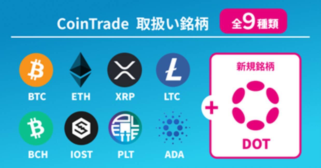 セレスの子会社マーキュリーが運営する暗号資産販売所「CoinTrade」～本日より新規通貨DOT（ポルカドット）の取扱いを開始～ - エキサイトニュース