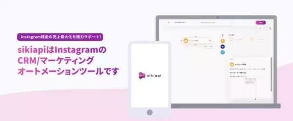 「InstagramのCRMとマーケティングオートメーションを実現する対話型マーケティングツール「sikiapi（シキアピ）」β版の提供開始」の画像