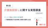 「第1回　介護施設探しに関する実態調査（2025年）」の画像1