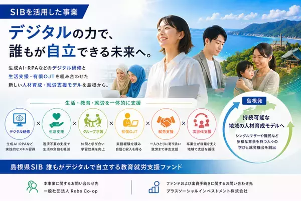 SIBを活用したAI人材育成・就労支援事業を島根県で開始