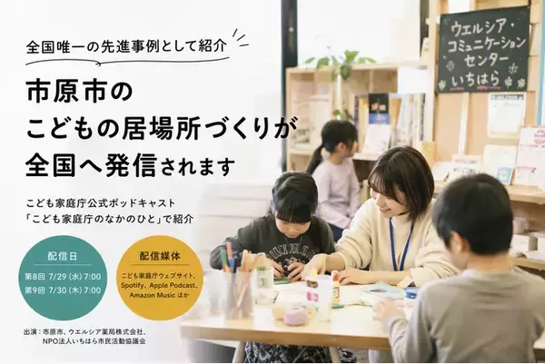 千葉県市原市「ウエルコミ」の「こどもの居場所づくり」が先進事例に選ばれました　こども家庭庁公式ポッドキャスト「こども家庭庁のなかのひと」で紹介されます