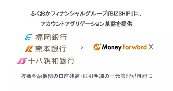Money Forward X、ふくおかフィナンシャルグループ『BIZSHIP』にアカウントアグリゲーション基盤を提供
