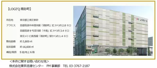 「LOGI’Q南砂町　東急不動産株式会社よりPM業務を受託」の画像