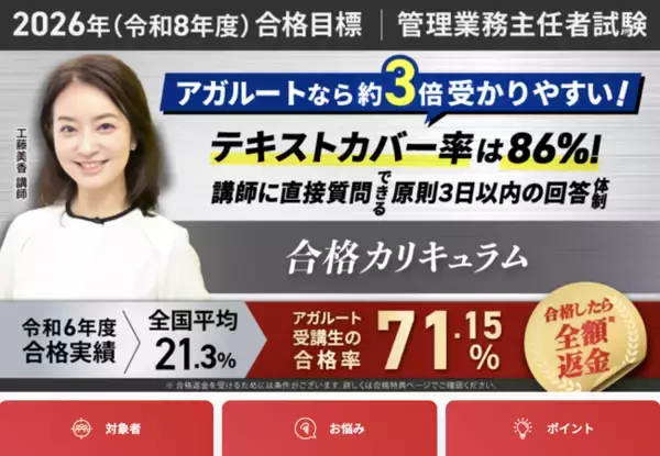 【2026年合格目標】管理業務主任者試験合格カリキュラム（フル・ライト）リリース！