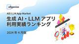 「Allganize社、Alli LLM App Marketにおける「生成AI・LLMアプリ利用実績ランキング」2024年4月版を公開。企業が最も利用した生成AI・LLMアプリTop5を発表」の画像1