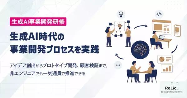 事業共創カンパニーRelic、生成AIを活用した最先端の新規事業開発プロセスを一気通貫で体験・習得できる「生成AI事業開発研修」を提供開始