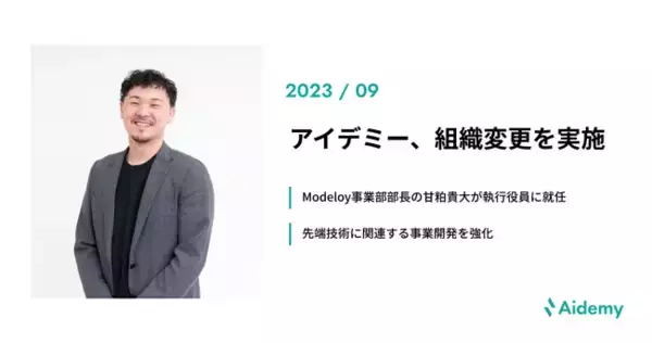 アイデミー、組織変更を実施