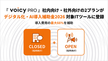 法人向け音声サービス「VoicyPro」、社内向け・社外向けの2プランが「デジタル化・AI導入補助金2026」の対象ITツールに登録