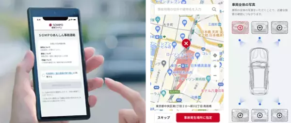 自動車事故連絡システム「ＳＯＭＰＯあんしん事故連絡」の提供開始