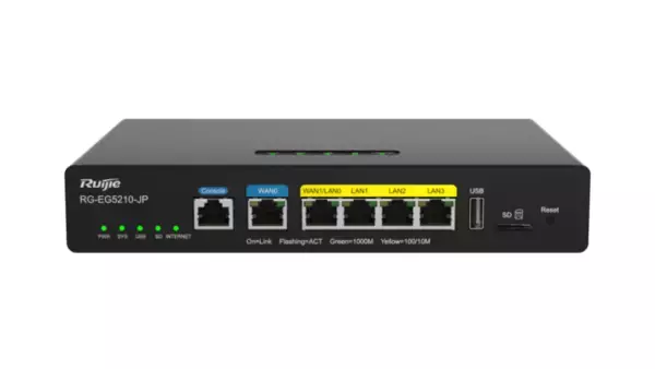 Ruijieオールインワン統合ルーター RG-EG5210-JPを新製品発表