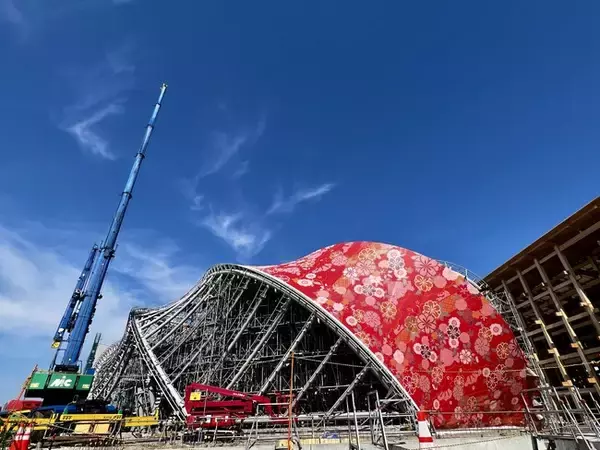 2025年日本国際博覧会（大阪・関西万博）　飯田グループ×大阪公立大学共同出展館 ＜西陣織＞のパビリオン外装工事着手