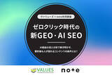 「ゼロクリック時代の新GEO・AI SEO　AI経由の流入分析で解き明かす、要約後も人が訪れるコンテンツの条件とは？【ヴァリューズ×note共同調査】」の画像1
