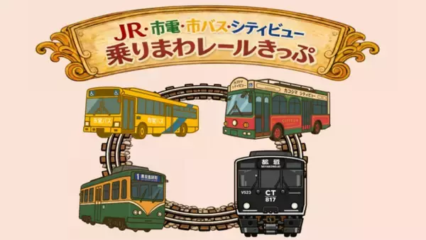「【my route限定】JR仙巌園駅の開業1周年記念！「JR・市電・市バス・シティビュー 乗りまわレールきっぷ」が3月14日（土）から発売開始♪」の画像