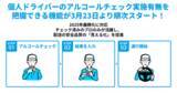 「個人ドライバーのアルコールチェック実施有無を把握できる機能が3月23日より順次スタート！」の画像1