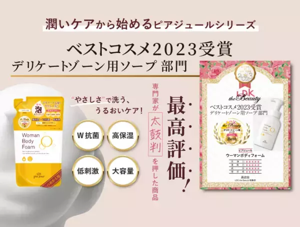 【待望】『LDK the Beauty』で2023年ベストコスメに選ばれたピアジュール　Woman Body Foam から遂に詰め替えが発売決定！！