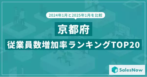2025年版・京都府の従業員数増加率ランキングTOP20を発表！／SalesNow DBレポート