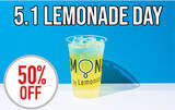 「【レモネード・レモニカ】5月1日は「LEMONADEの日」！全店舗＆全商品レモネードが50％オフで飲めるスペシャルな一日」の画像1