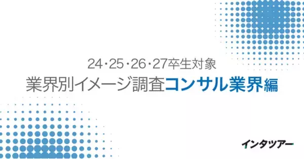 【24～27卒 業界別イメージ調査 コンサル業界編】好待遇イメージで人気のコンサル業界。しかし仕事内容や企業名の認知度は低いなど課題も