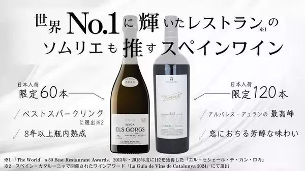 世界No.1に輝いたレストランのソムリエも推すスペインワインが日本初入荷！Makuakeにて先行発売！