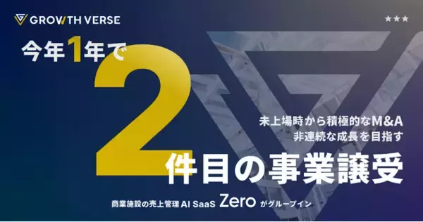 商業施設の売上管理AI SaaS「Zero」事業がGROWTH VERSEにグループイン　～商業施設のDX化のさらなる拡大へ～