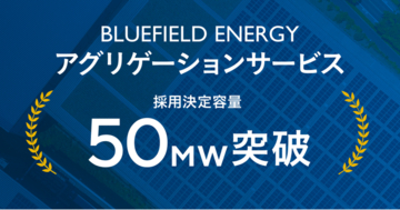 Bluefield Energyのアグリゲーションサービス、採用決定容量50MWを突破