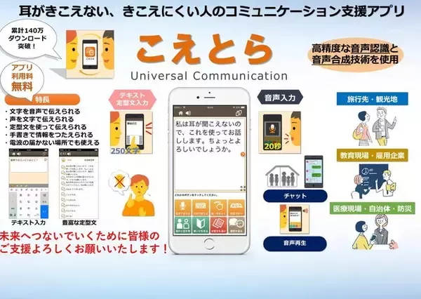 10年以上無料で提供してきた聴覚障害者支援アプリ「こえとら」を、これからも未来へ