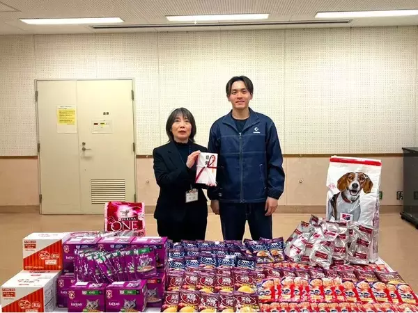 1アシストが500gの支援に！シーホース三河・久保田義章選手、シーズン前半のアシスト数に応じたペットフードを岡崎市へ寄贈。