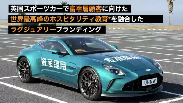 プレミアム金融サービスのための、英国スポーツカーでビスポーク（個別設計）する、ラグジュアリーブランディング