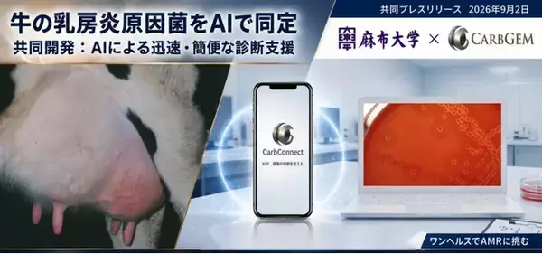 麻布大学獣医学部とカーブジェン株式会社、ワンヘルスでAMRに挑む ― 経験によらず牛乳房炎の原因菌を同定するAIシステムを共同開発