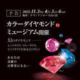 「テレビ番組やネットニュースでも話題のレッドダイヤモンドを特別展示。希少なカラーダイヤモンドだけを集めた展示会「カラーダイヤモンドミュージアム」１１月３日より開催」の画像1