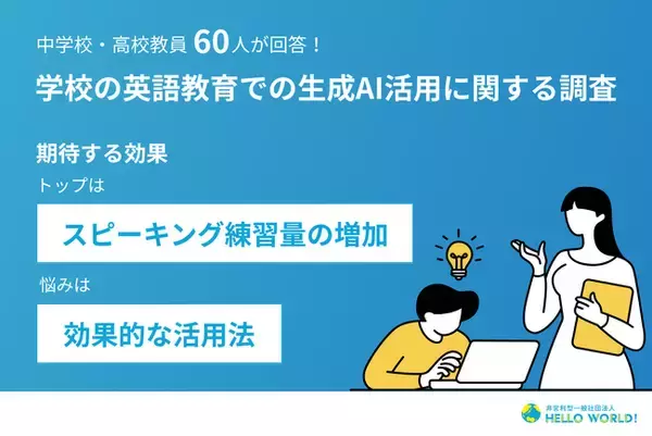 中学校・高校教員60人が回答！学校の「英語教育での生成AI活用」に関する調査