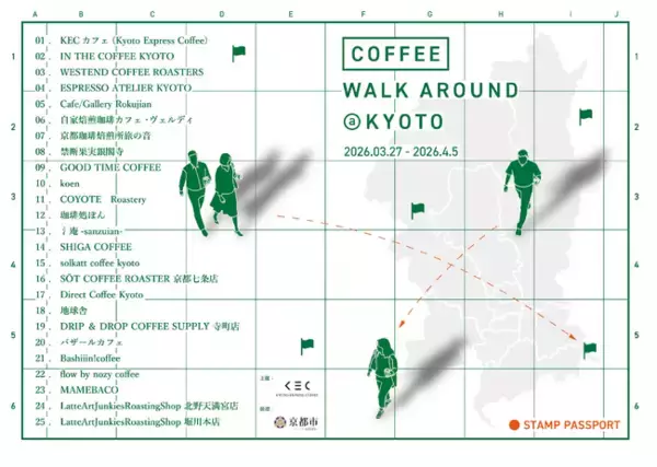 「京都のコーヒーショップ約30店舗が参加。春の街歩きイベント 「COFFEE WALK AROUND KYOTO 2026」開催」の画像