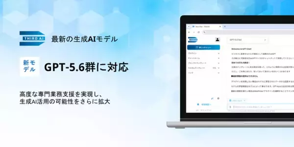 「「Third AI 生成AIソリューション」、最新のGPT-5.6群に対応 ～高度な専門業務支援を実現し、生成AI活用の可能性をさらに拡大～」の画像