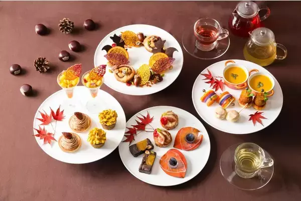 東京マリオットホテル 紅葉色づく品川・御殿山でたしなむ「Garden Party」―「Vegan Afternoon Tea -Autumn-」を発売