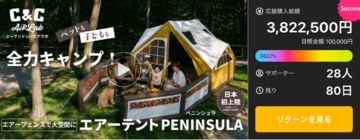 【公開3時間で380万円突破！】C&C AirLab PENINSULA、9/12・13は茨城県笠間市でお披露目会も開催