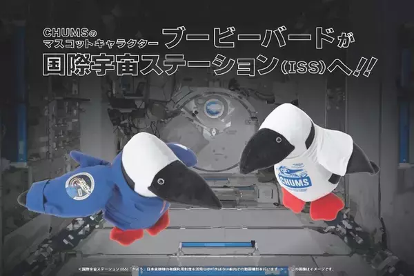 CHUMSのマスコットキャラクター「ブービーバード」が国際宇宙ステーション（ISS）へ！！