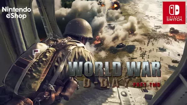 【新作Nintendo Switchゲーム】TROOOZE、Switch用D-Dayオーバーロード作戦で空挺団の戦闘をプレイするFPSゲーム「ワールドウォー D-デイ PART TWO」の配信を開始！