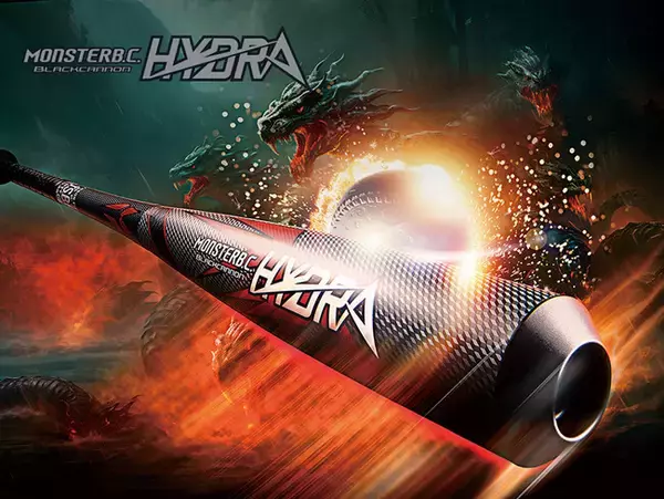 《ZETT》ウレタン厚22mmによる「爆飛。」をキープし、打球感も改良！一般軟式FRP(カーボン)製バット【モンスターブラックキャノンHYDRA】登場！