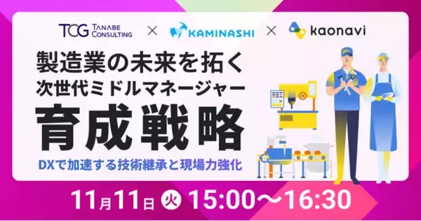 製造業における “次世代ミドルマネージャー”育成の最新アプローチとは。DXによるスキルとノウハウの見える化による効果的な人材育成を学ぶ。「製造業の未来を拓く、次世代ミドルマネージャー育成戦略」