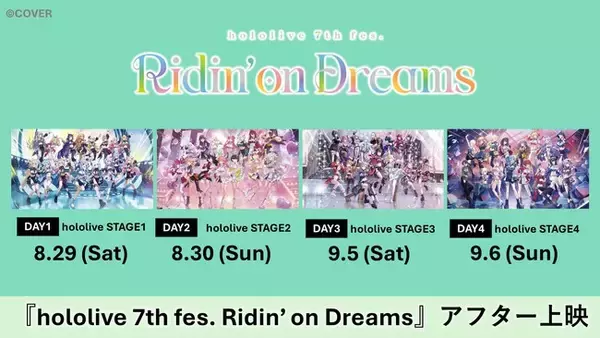 『hololive 7th fes. Ridin' on Dreams』全国の映画館にてアフター上映決定！