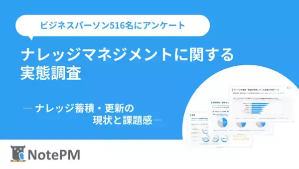 【ナレッジマネジメントの実態調査】ナレッジ管理SaaS「NotePM」を提供するプロジェクト・モードが調査レポートを公開