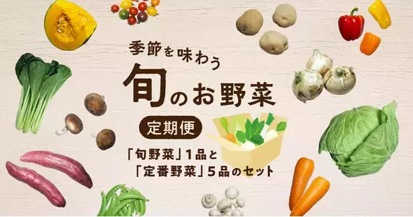 ポケットマルシェが、旬の野菜と定番野菜がセットのサブスクサービス「季節を味わう 旬のお野菜定期便」を立ち上げ