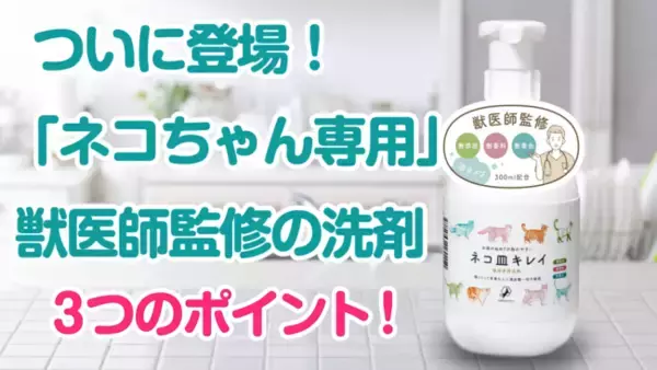 【獣医師監修】ぬめりが取れる猫専用の食器用洗剤「ネコ皿キレイ」がMakuakeにて先行販売開始！